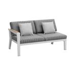 Higold Champion Hoekloungeset - Grijs-Wit - 5-delig, Tuin en Terras, Tuinsets en Loungesets, Ophalen of Verzenden, Nieuw