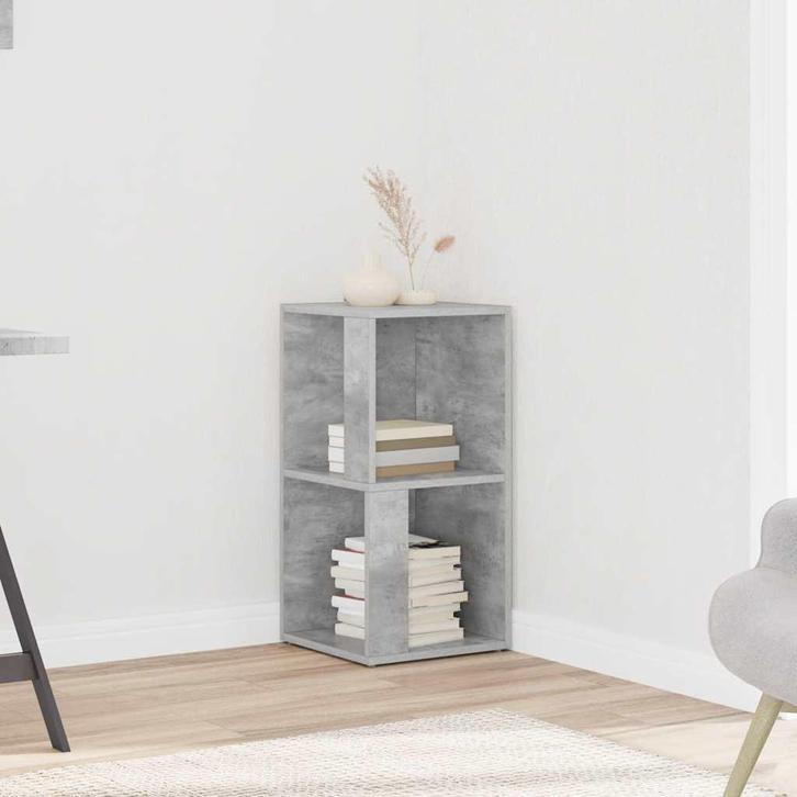 vidaXL Hoekkast 33x33x67 cm bewerkt hout betongrijs, Huis en Inrichting, Kasten | Overige, Nieuw, Verzenden