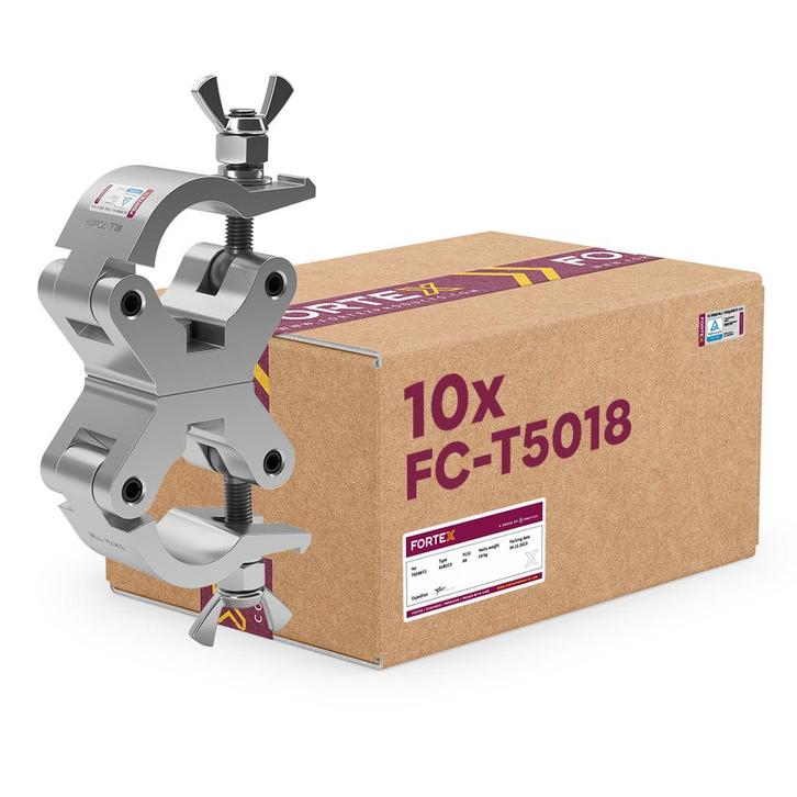10x FORTEX Swivel Coupler truss klem WLL 750kg buis Ø48-51mm, Muziek en Instrumenten, Licht en Laser, Verzenden
