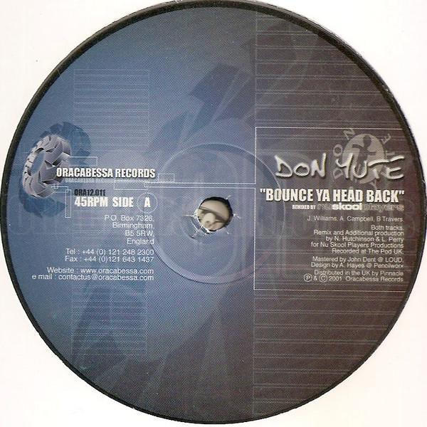 12 inch gebruikt - Don Yute - Bounce Ya Head Back / Jonko..., Cd's en Dvd's, Vinyl Singles, Zo goed als nieuw, Verzenden