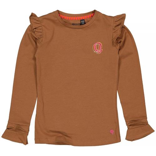 Quapi-collectie Longsleeve Regina (brown fudge), Kinderen en Baby's, Kinderkleding | Maat 140, Meisje, Nieuw, Shirt of Longsleeve