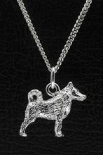 Zilveren Schipperke met staart ketting hanger - groot, Verzenden, Nieuw