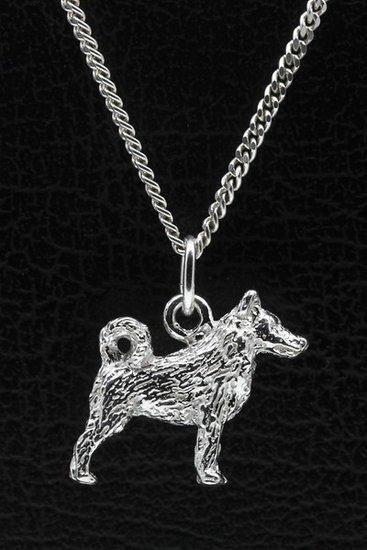 Zilveren Schipperke met staart ketting hanger - groot, Sieraden, Tassen en Uiterlijk, Kettinghangers, Verzenden