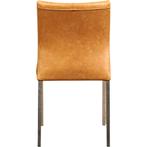 Leren eetkamerstoel Basic - Vintage Cognac (cognac) - Poten, Huis en Inrichting, Overige kleuren, Leer, Ophalen of Verzenden, Eén