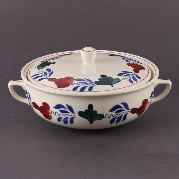 Boerenbont dekschaal medium met handvaten 22 cm (Huishouden), Huis en Inrichting, Keuken | Servies, Nieuw, Verzenden