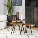 Ronde bijzettafels Ryas - set van 3 - goud - OUTLET B, Huis en Inrichting, Ophalen of Verzenden, Nieuw