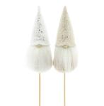 Santas kerstkabouter joy 12cm op 50cm lange stok per 5, Ophalen of Verzenden, Nieuw