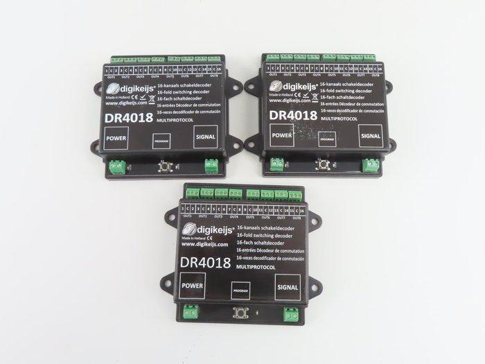 Digikeijs H0 - DR4018 - Digitale besturingseenheid (3) - 3x, Hobby en Vrije tijd, Modeltreinen | H0