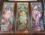 Alphonse Mucha (après) - Wandspiegel (3)- De tijden van de, Antiek en Kunst