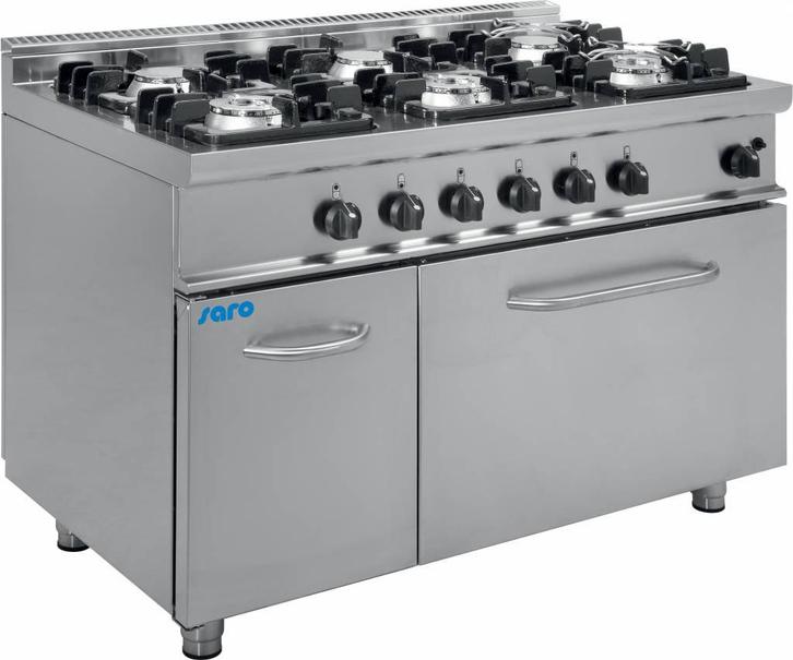 Gasfornuis met gasoven | 6 Branders Saro, Zakelijke goederen, Horeca | Keukenapparatuur, Verzenden