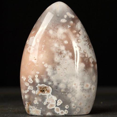 Zeldzame Sakura White Oink Agaat Vrije Vorm – Elegantie en, Verzamelen, Mineralen en Fossielen
