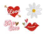 Strijk Embleem Love 4st, Hobby en Vrije tijd, Verzenden, Nieuw