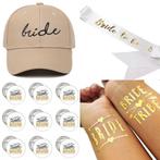 Vrijgezellenfeest set Bride to Be en Team Bride set nu 22,95, Kleding | Dames, Trouwkleding en Trouwaccessoires, Verzenden, Beige