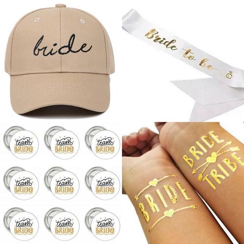 Vrijgezellenfeest set Bride to Be en Team Bride set nu 22,95, Kleding | Dames, Trouwkleding en Trouwaccessoires, Beige, Nieuw