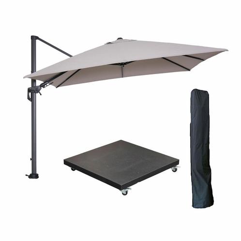 Garden Impressions Hawaii zweefparasol 300x300 cm carbon, Tuin en Terras, Partytenten, Verzenden