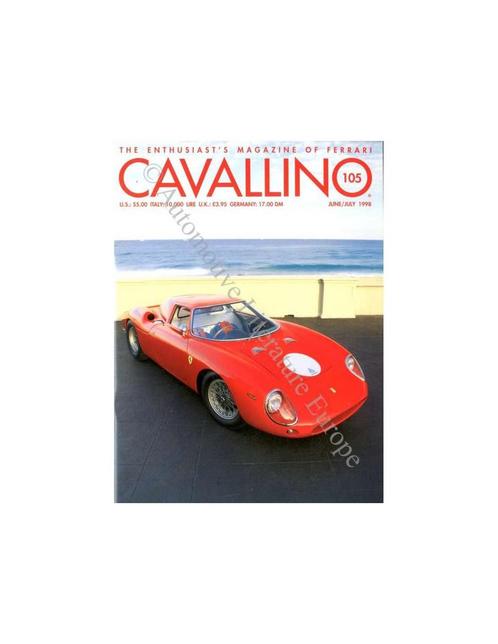 1998 FERRARI CAVALLINO MAGAZINE USA 105, Boeken, Auto's | Folders en Tijdschriften, Ferrari
