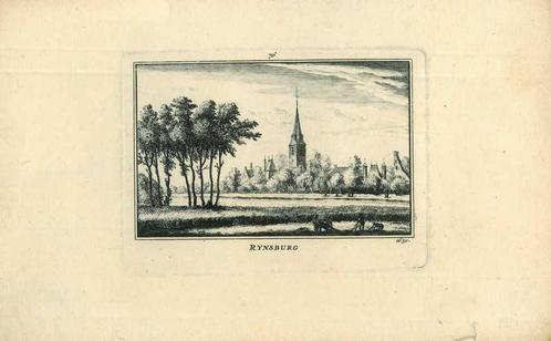 Zicht op Rijnsburg, Antiek en Kunst, Kunst | Etsen en Gravures