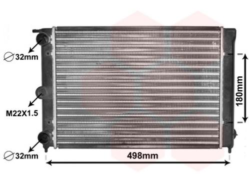 RADIATOR VOOR VW GOLF I 1976-1983 171121253CF, Auto-onderdelen, Airco en Verwarming, Nieuw, Ophalen of Verzenden