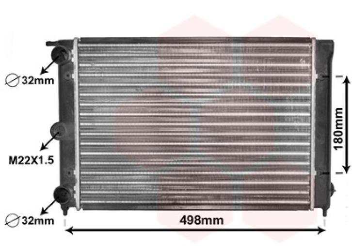 RADIATOR VOOR VW GOLF I 1976-1983 171121253CF, Auto-onderdelen, Airco en Verwarming, Nieuw, Ophalen of Verzenden
