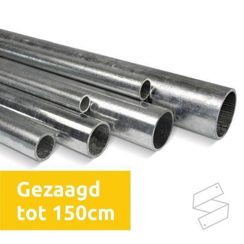 Steigerbuis staal verzinkt 21,3mm op maat gezaagd tot 150cm, Doe-het-zelf en Verbouw, IJzerwaren en Bevestigingsmiddelen, Nieuw