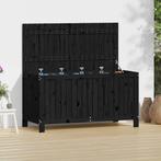 Tuinbox 121x55x64 cm massief grenenhout zwart (Partytenten), Tuin en Terras, Tuinhuizen, Verzenden, Nieuw