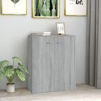 vidaXL Dressoir 60x30x75 cm bewerkt hout grijs sonoma, Huis en Inrichting, Kasten | Dressoirs, Verzenden, Nieuw, 50 tot 100 cm