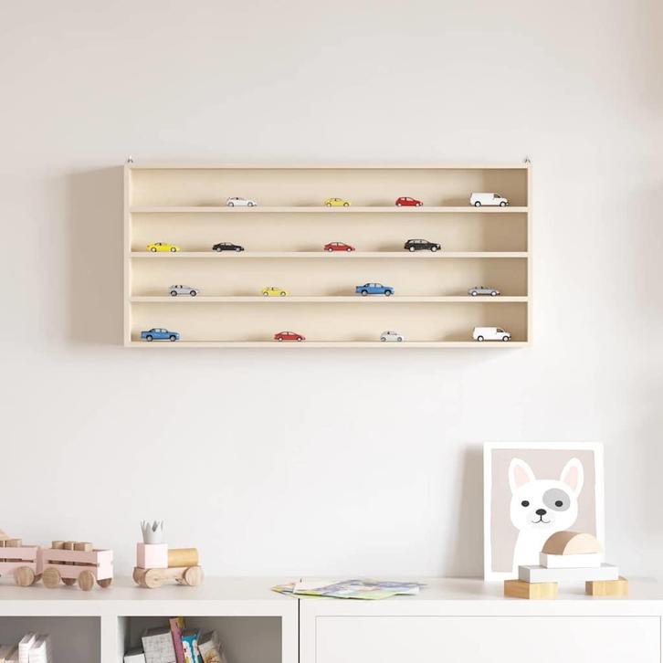 vidaXL Houten verzameldisplaycase Bruin 80 x 8,5 x 36 cm, Huis en Inrichting, Woonaccessoires | Wandplanken en Boekenplanken, Nieuw