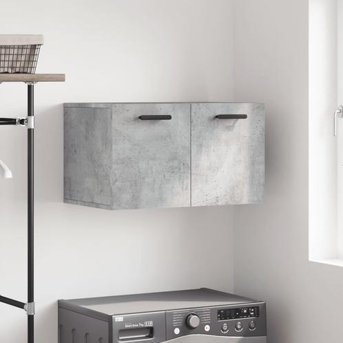 vidaXL Wandkast 60x36,5x35 cm bewerkt hout betongrijs, Huis en Inrichting, Kasten | Overige, Nieuw, Verzenden
