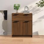 vidaXL Dressoir 60x30x70 cm bewerkt hout bruin eikenkleur, Verzenden, Nieuw, 50 tot 100 cm, 25 tot 50 cm