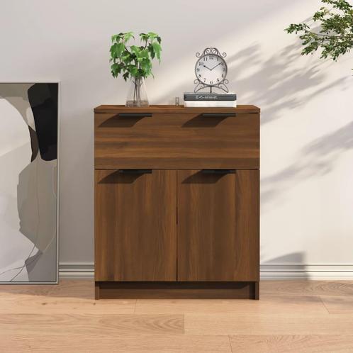 vidaXL Dressoir 60x30x70 cm bewerkt hout bruin eikenkleur, Huis en Inrichting, Kasten | Dressoirs, 25 tot 50 cm, Nieuw, 50 tot 100 cm