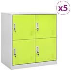 vidaXL Lockerkasten 5 st 90x45x92,5 cm staal lichtgrijs en, Huis en Inrichting, Verzenden, Nieuw