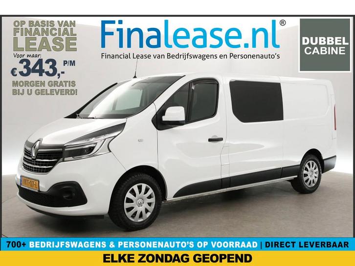 Renault Trafic 2.0 dCi T29 L2H1 146PK Automaat Dubbel Cabine, Auto's, Bestelauto's, Lease, Automaat, Diesel, Renault, Wit, Verzenden