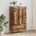 vidaXL Highboard met lade Oud Hout 69,5 x 31 x 115 cm, Huis en Inrichting, Kasten | Buffetkasten, Minder dan 50 cm, Verzenden