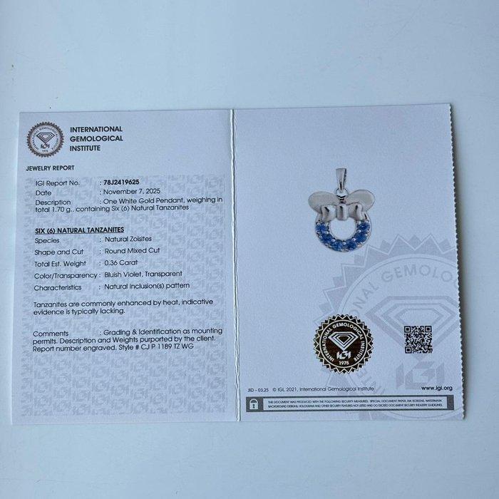 Zonder Minimumprijs - Hanger - 14 karaat Witgoud - 0.36ct., Sieraden, Tassen en Uiterlijk, Antieke sieraden