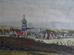 gravure kleur Lochem en boekenstad Bredevoort Spilman 1743, Antiek en Kunst, Verzenden