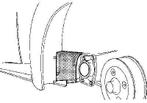 Volkswagen Kever - plaat achter achterwiel, links