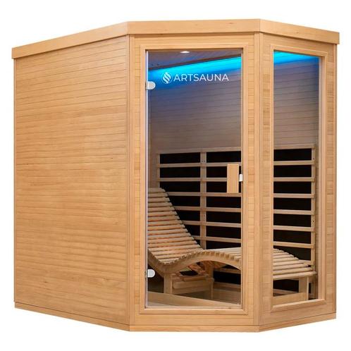 Infraroodcabine Esbjerg - 130x190x190cm - Triplex Verwarming, Sport en Fitness, Sauna, Nieuw, Verzenden