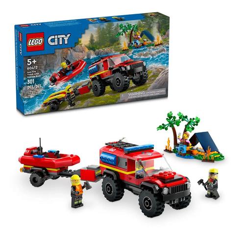 LEGO City - 4x4 Fire Truck with Rescue Boat 60412, Kinderen en Baby's, Speelgoed | Duplo en Lego, Ophalen of Verzenden