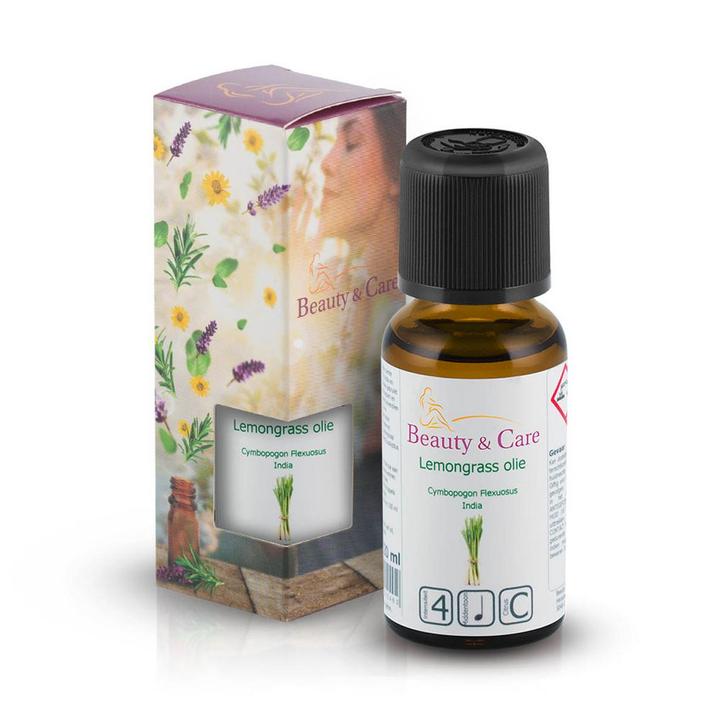 Beauty & Care Lemongrass etherische olie 20 ml.  new, Sport en Fitness, Gezondheidsproducten en Wellness, Aroma, Nieuw, Ophalen of Verzenden