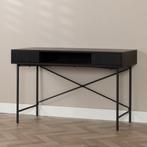 50% Korting: Bureau Maury zwart eiken 120x55x77 cm, Ophalen, Zo goed als nieuw, Bureau