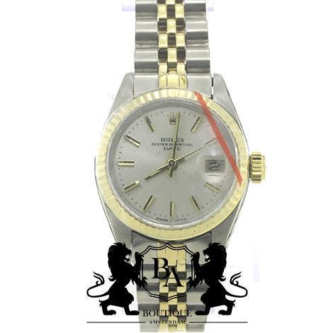 Rolex Oyster Perpetual Lady Date 6917/3 Goud Staal 26mm, Sieraden, Tassen en Uiterlijk, Horloges | Dames, Goud, Gebruikt, Goud