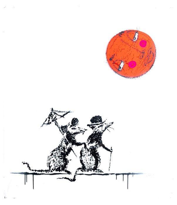 Utopia - UTOPIA x BANKSY - Festive Rats Paris - ops!!!, Antiek en Kunst, Kunst | Designobjecten