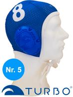 Turbo Waterpolo cap blauw nummer 5 New Gen (luchtdoorlatend, Verzenden, Nieuw