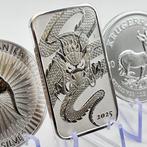 Wereld. 2025 – Set of 3 × 1 oz Silver Coins – Dragon