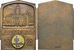 Bronze-plakette 1928 Sachsen-leipzig, Stadt, Verzenden