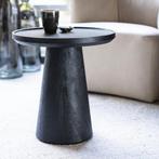 *WOONWINKEL* Eleonora Ron Ronde Bijzettafel Zwart Mangohout, Huis en Inrichting, Tafels | Bijzettafels, Verzenden, Nieuw