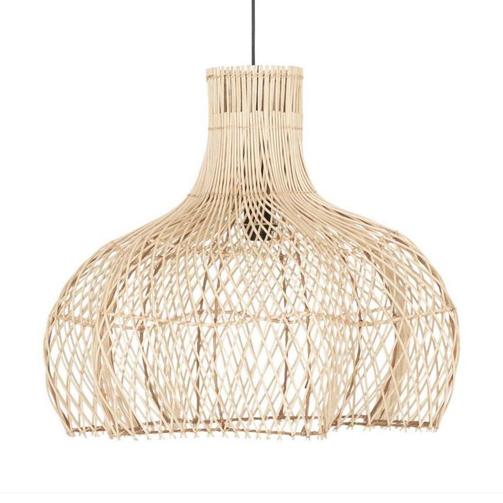 *WOONWINKEL* Must Living Figueretas Grote Rieten Lamp Pitrie, Huis en Inrichting, Lampen | Hanglampen, Nieuw, Verzenden