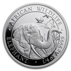 Somalische Olifant 1/4 oz 2018, Postzegels en Munten, Munten | Afrika, Zilver, Losse munt, Overige landen, Verzenden