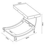 casa.pro Ligbed Avigliano tweepersoons antraciet en grijs, Verzenden, Nieuw