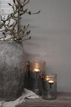 Cilinder windlicht met Metal bubbels Clarice 21 cm, Ophalen of Verzenden, Nieuw